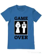 Tricou ADLER barbat Game over Albastru azuriu