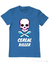 Tricou ADLER barbat Cereal killer Albastru azuriu