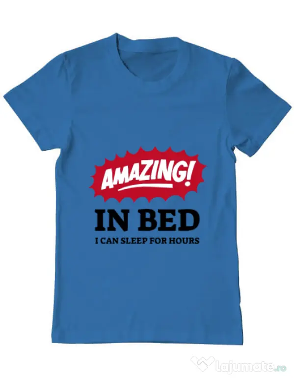 Tricou ADLER barbat Amazing in bed Albastru azuriu
