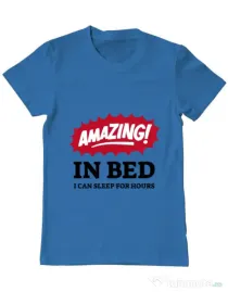 Tricou ADLER barbat Amazing in bed Albastru azuriu
