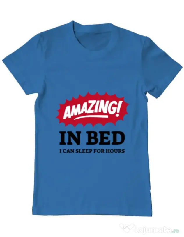 Tricou ADLER barbat Amazing in bed Albastru azuriu