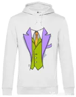 Hoodie barbat cu gluga Gentleman suit Alb