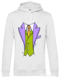 Hoodie barbat cu gluga Gentleman suit Alb