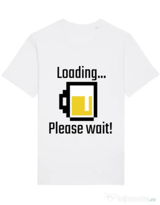Tricou STANLEY STELLA barbat Beer loading Alb