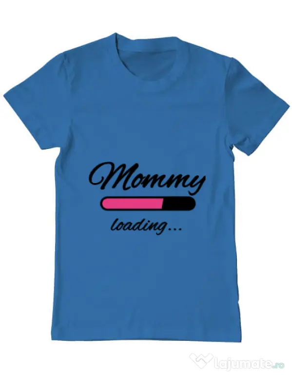 Tricou ADLER barbat Mommy loading Albastru azuriu