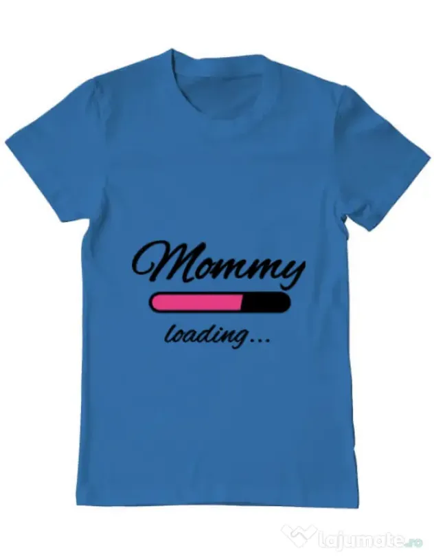 Tricou ADLER barbat Mommy loading Albastru azuriu