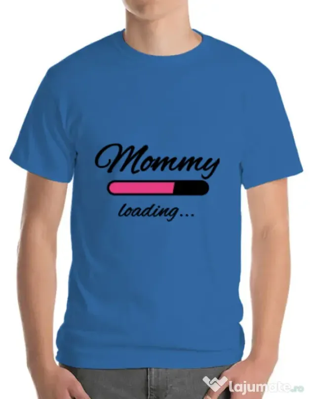 Tricou ADLER barbat Mommy loading Albastru azuriu