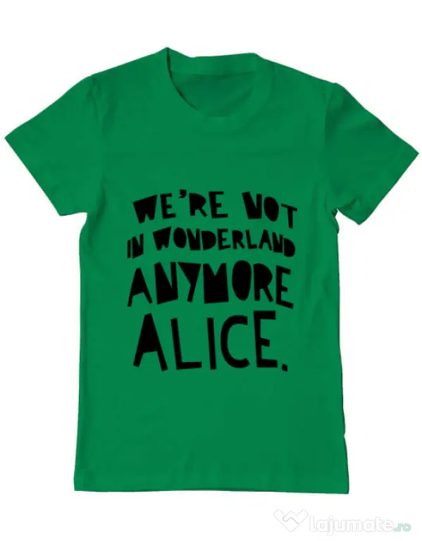 Tricou ADLER barbat Not in wonderland Verde mediu