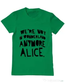Tricou ADLER barbat Not in wonderland Verde mediu