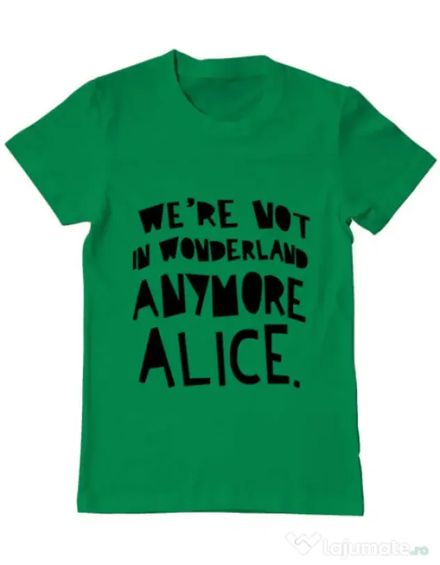 Tricou ADLER barbat Not in wonderland Verde mediu