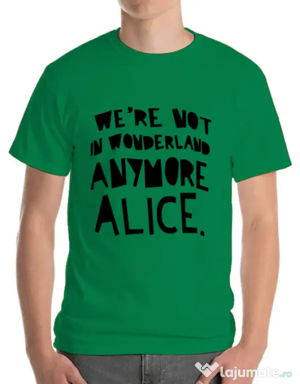 Tricou ADLER barbat Not in wonderland Verde mediu
