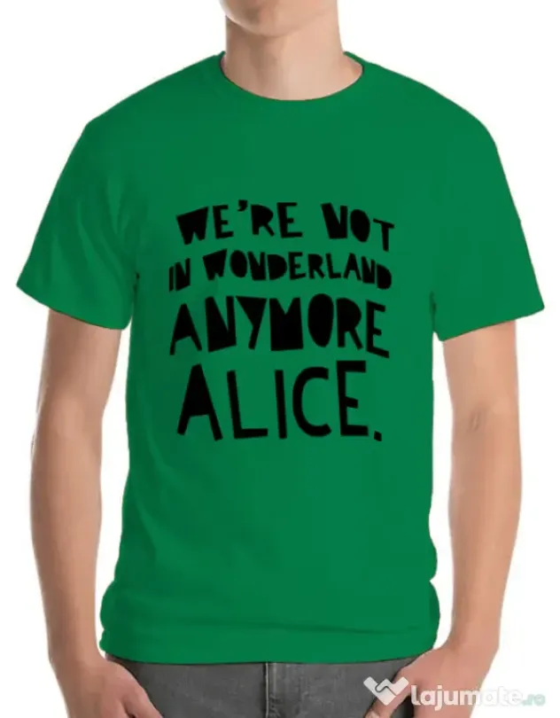 Tricou ADLER barbat Not in wonderland Verde mediu