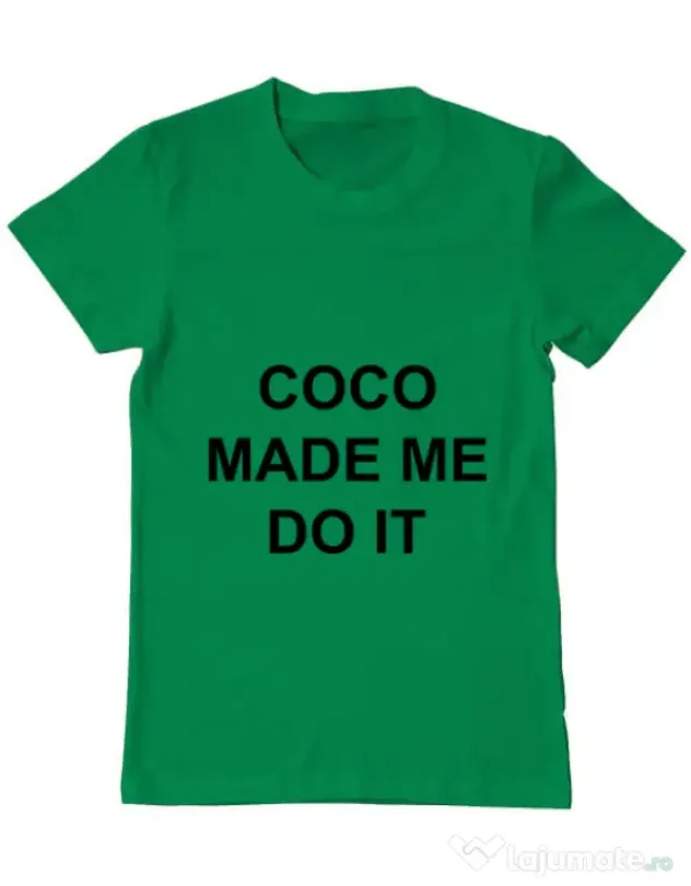 Tricou ADLER barbat Coco made me do it Verde mediu