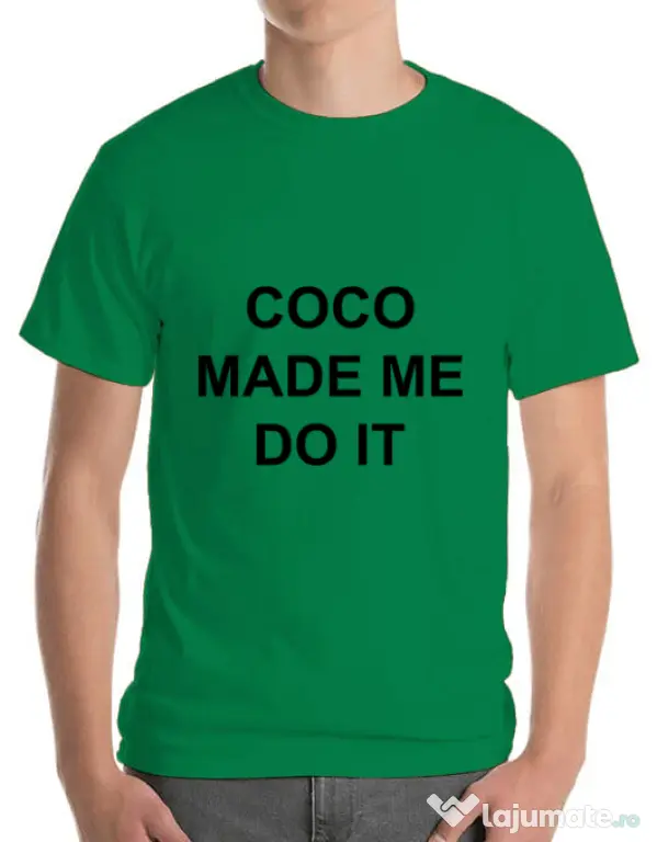 Tricou ADLER barbat Coco made me do it Verde mediu