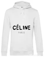Hoodie barbat cu gluga Celine paris Alb