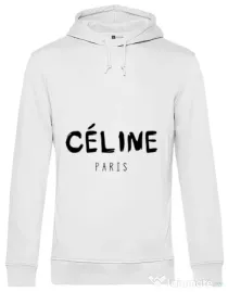 Hoodie barbat cu gluga Celine paris Alb