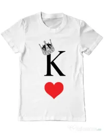 Tricou ADLER barbat Fancy King Alb