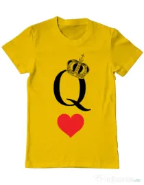 Tricou ADLER barbat Fancy queen Galben
