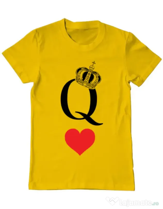 Tricou ADLER barbat Fancy queen Galben