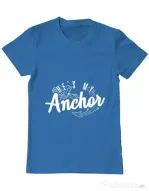 Tricou ADLER barbat He s my anchor Albastru azuriu