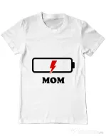 Tricou ADLER barbat Mom battery Alb
