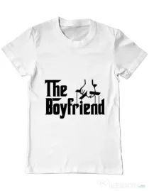 Tricou ADLER barbat The boyfriend Alb