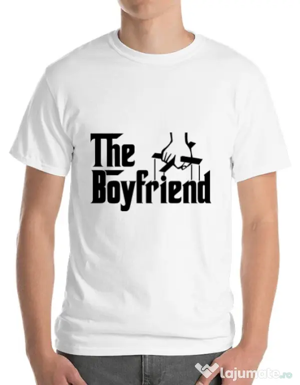 Tricou ADLER barbat The boyfriend Alb