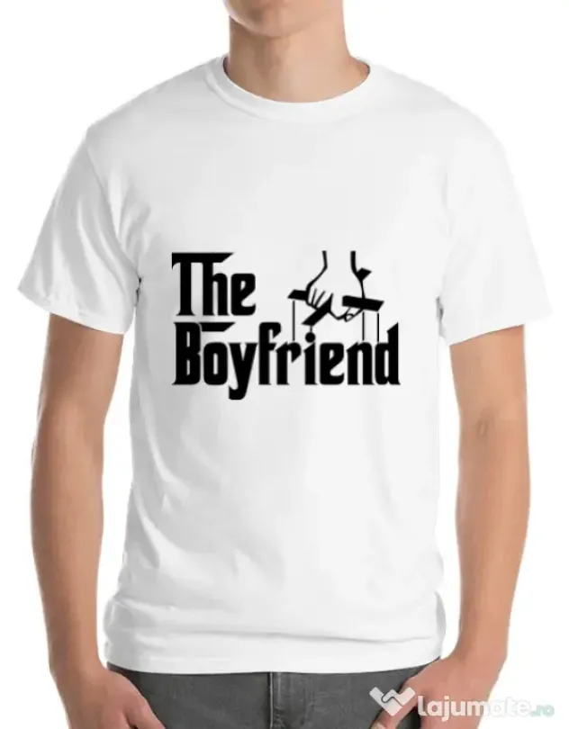 Tricou ADLER barbat The boyfriend Alb