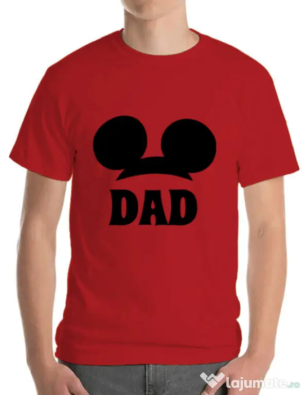 Tricou ADLER barbat Mouse dad Rosu
