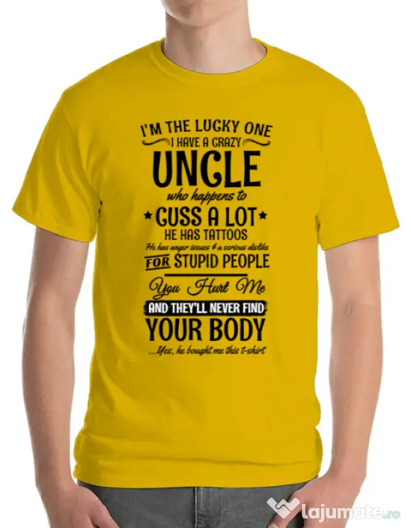 Tricou ADLER barbat The lucky one Galben