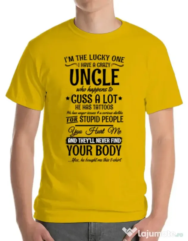 Tricou ADLER barbat The lucky one Galben