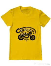 Tricou ADLER barbat Caferacer Galben