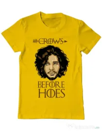 Tricou ADLER barbat Crows Before Hoes Galben