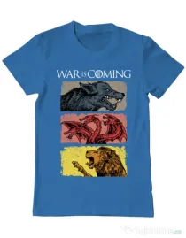 Tricou ADLER barbat War is coming Albastru azuriu