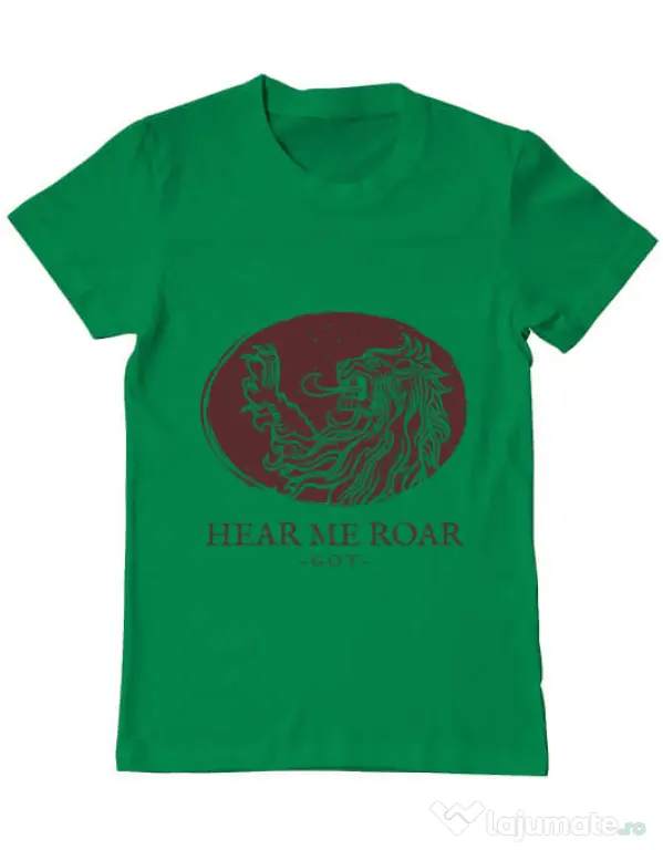 Tricou ADLER barbat Hear me roar Verde mediu