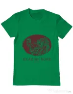 Tricou ADLER barbat Hear me roar Verde mediu