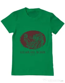 Tricou ADLER barbat Hear me roar Verde mediu