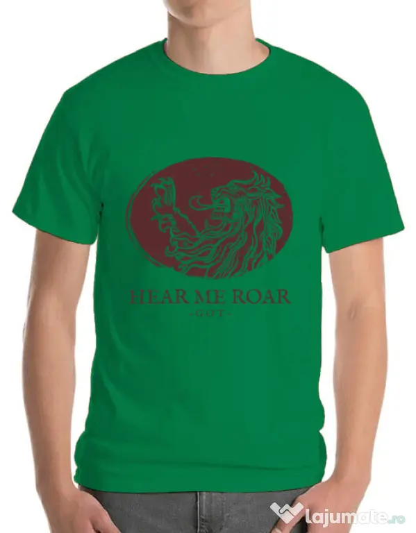 Tricou ADLER barbat Hear me roar Verde mediu