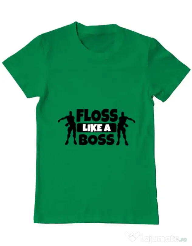 Tricou ADLER barbat Floss like a boss Verde mediu