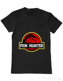 Tricou ADLER barbat Fish hunter Negru