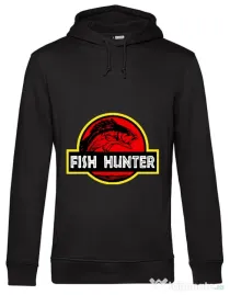 Hoodie barbat cu gluga Fish hunter Negru