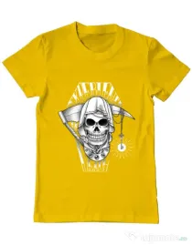Tricou ADLER barbat Experience death Galben