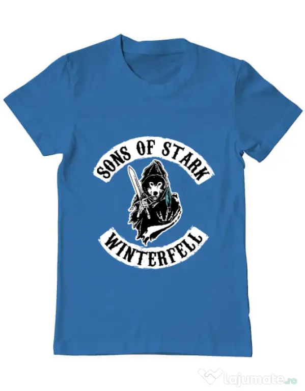 Tricou ADLER barbat Sons of stark Albastru azuriu