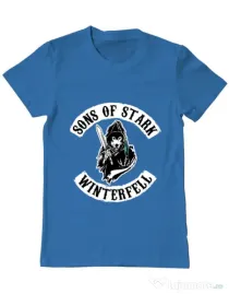 Tricou ADLER barbat Sons of stark Albastru azuriu