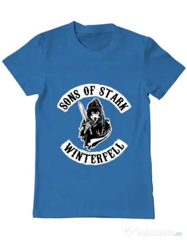 Tricou ADLER barbat Sons of stark Albastru azuriu