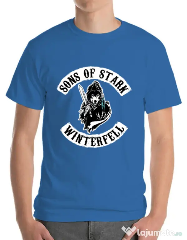 Tricou ADLER barbat Sons of stark Albastru azuriu
