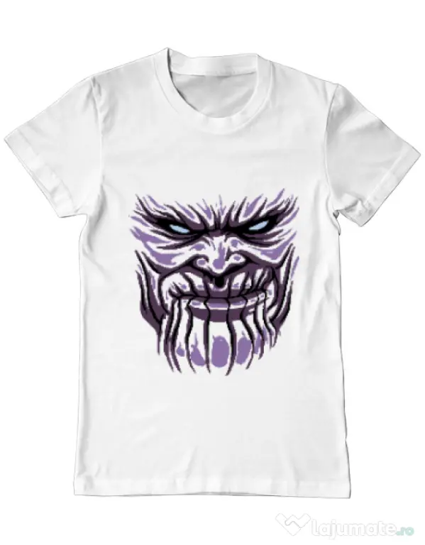 Tricou ADLER barbat Thanos mask Alb