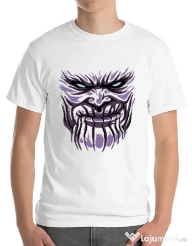 Tricou ADLER barbat Thanos mask Alb