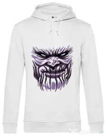 Hoodie barbat cu gluga Thanos mask Alb