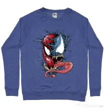 Bluza ADLER barbat Venom vs Spiderman Albastru melanj